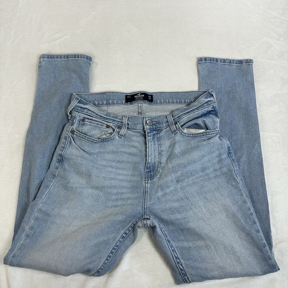 Hollister Athletic Skinny Jeans Mens 29x32 Light Wash Epic Flex Stretch Denim
